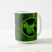 Jurassic Perk Groene Dinosaurus Huid Koffiemok (Voorkant rechts)