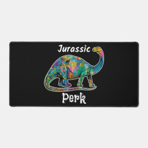 Jurassic Perk Kleurrijke Dinosaurussen Zwart Bureaumat