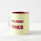 Jurassic Perks Tweekleurige Koffiemok (Voorkant links)