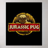 Jurassic Pug Poster (Voorkant)