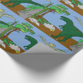 Jurassic Scene wrapping Paper Cadeaupapier (Hoek)