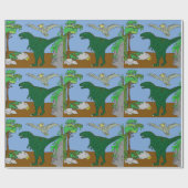 Jurassic Scene wrapping Paper Cadeaupapier (Vlak)