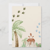 Jurassic Schattigee Dinosaurus Verjaardagsfeest Kaart (Achterkant)