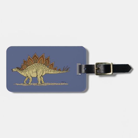 Jurassic Stegosaurus-dinosaurus Bagagelabel (Voorkant horizontaal)