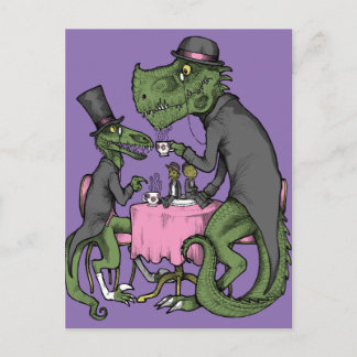 Jurassic Tea Party Briefkaart