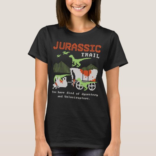 Jurassic trail je bent overleden t-shirt (Voorkant)