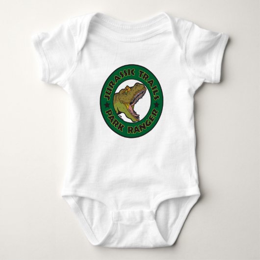 Jurassic Trails Park Ranger Baby Body Suit Romper (Voorkant)