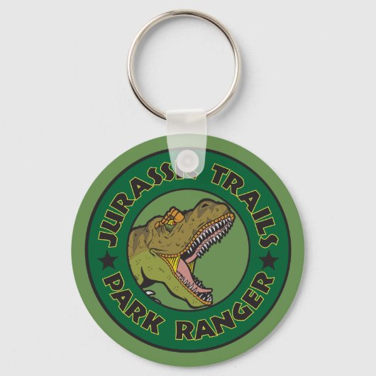 Jurassic Trails Park Ranger Sleutelhanger (Voorkant)
