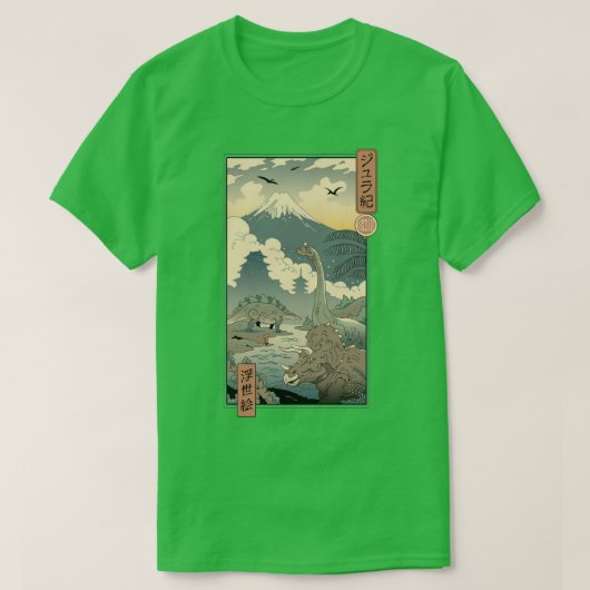 Jurassic Ukiyoe 1 T-shirt (Design voorkant)