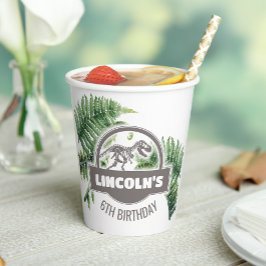 Jurassic verjaardagsfeestje papieren bekers