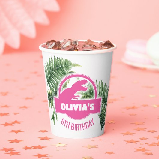 Jurassic verjaardagsfeestje papieren bekers