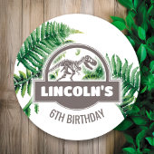 Jurassic Verjaardagsfeestje Ronde Sticker