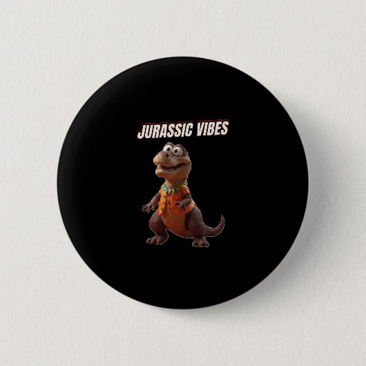 Jurassic Vibes Ronde Button 5,7 Cm (Voorkant)