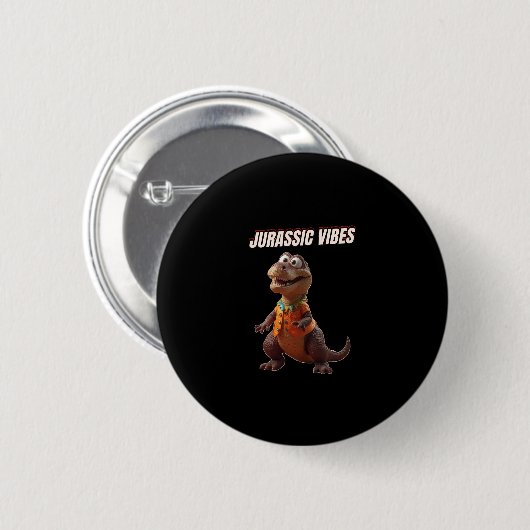 Jurassic Vibes Ronde Button 5,7 Cm (Voorkant /achterkant)