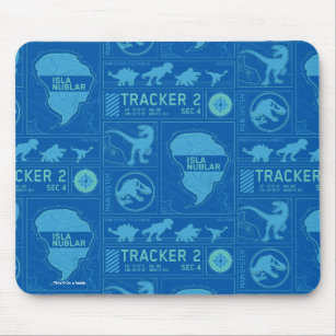 Jurassic World   Blue Tracker Pattern Muismat