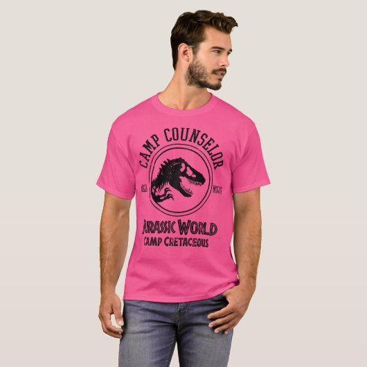 Jurassic World Camp Krijt Kamp Counselor T-shirt (Voorkant volledig)