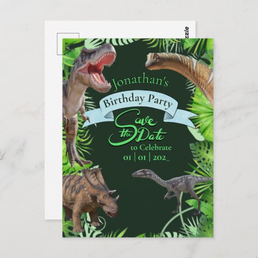 Jurassic World Dinosaurs Oerwoud Briefkaart (Voorkant / Achterkant)