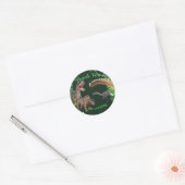 Jurassic World Dinosaurs oerwoud Ronde Sticker (Envelop)