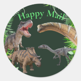 Jurassic World Dinosaurs oerwoud Ronde Sticker