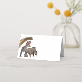 Jurassic World Dinosaurussen eten tafel kaart Plaatskaartje