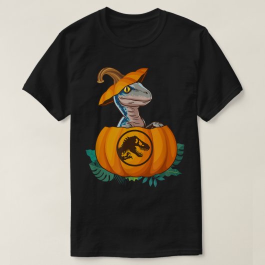 Jurassic World Halloween Dinosaur Pumpkin Logo T-shirt (Design voorkant)