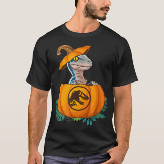 Jurassic World Halloween Dinosaur Pumpkin Logo T-shirt