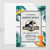 Jurassic World verjaardagsuitnodigingen Kaart (Voorkant / Achterkant)