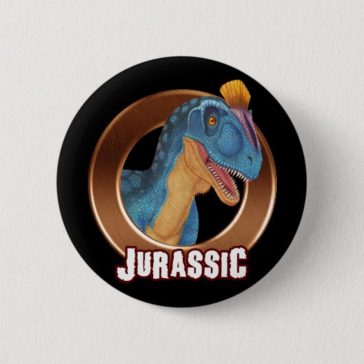 JURASSIEK! Dinosaur Ronde Button 5,7 Cm (Voorkant)