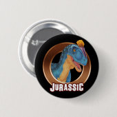 JURASSIEK! Dinosaur Ronde Button 5,7 Cm (Voorkant /achterkant)