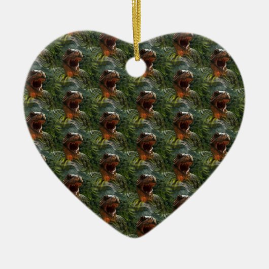 jurassiele dinosauriërs keramisch ornament (Voorkant)