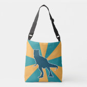 Jurassische boze T-rex dinosaurus voor jongens Crossbody Tas (Voorkant)