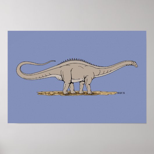 Jurassische dinosaurus Apatosaurus Poster (Voorkant)