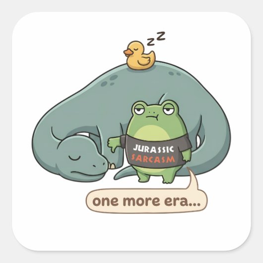 Jurassische sarcasme grappige sticker met uitknip (Voorkant)