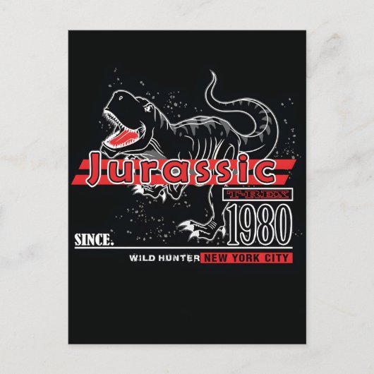 Jurassische typografie voor print t shirt vector feestdagenkaart (Voorkant)