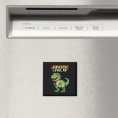 Juric Level Up Pixel Dinosaur Retro Gamer  Magneet (Insitu (Vaatwasser))