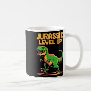 Juric Level Up Pixel Dinosaur Verjaardag Gamer  Koffiemok