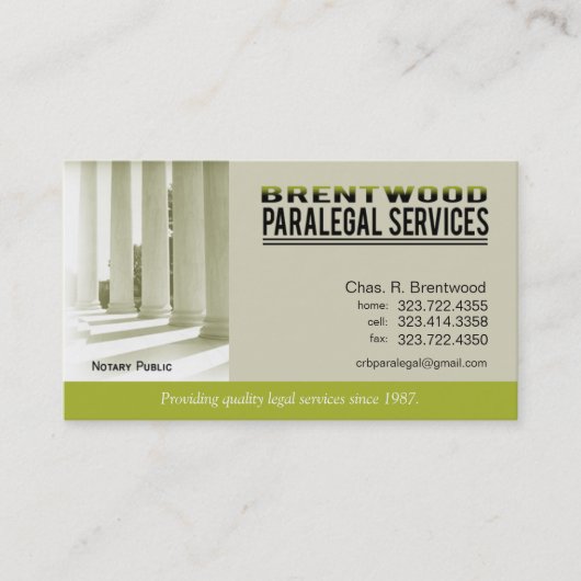 Juridisch1 Paralegal Law Kantoor Visitekaartje (Voorkant)