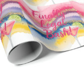 Juridisch 21ste. Waterverf glitter verjaardag Cadeaupapier (Rol Hoek)