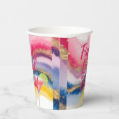 Juridisch 21ste. Waterverf glitter verjaardag Papieren Bekers (Rechts)