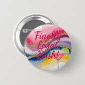 Juridisch 21ste. Waterverf glitter verjaardag Ronde Button 5,7 Cm (Voorkant /achterkant)