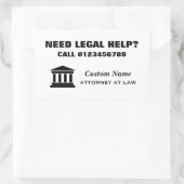 Juridisch advies van advocaat adverteren stickers (Tas)