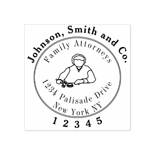 Juridisch, Advocaat, Advocaat Stempel met traditio (Afrduk)