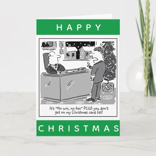 Juridisch Advocaat en Cartoon voor klanten Happy K Kaart (Voorkant)