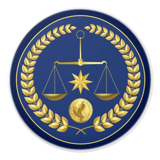 Juridisch advocaat keramische knop (Voorkant)