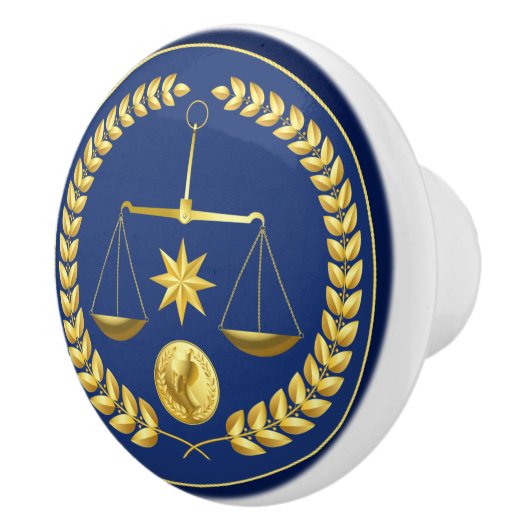 Juridisch advocaat keramische knop (Rechts)