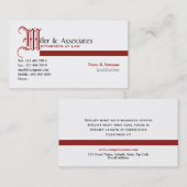 Juridisch advocatenkantoor visitekaartje (Voorkant / Achterkant)