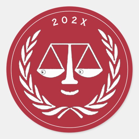 Juridisch Afstuderen 2025 Ronde Sticker (Voorkant)
