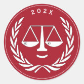 Juridisch Afstuderen 2025 Ronde Sticker (Voorkant)