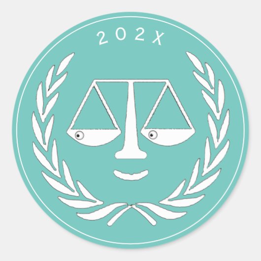 Juridisch Afstuderen 2025 Ronde Sticker (Voorkant)