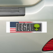 JURIDISCH ALIEN BUMPERSTICKER (Op auto)